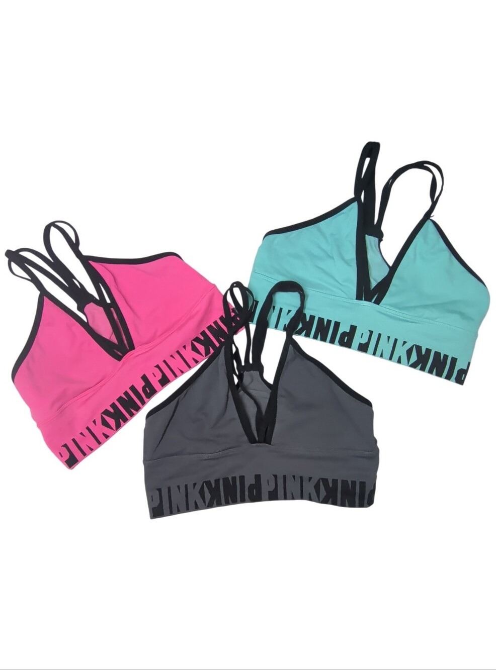 Victoria's Secret PINK Strappy Sports Bra Bundle Lot of 3 Size XS
